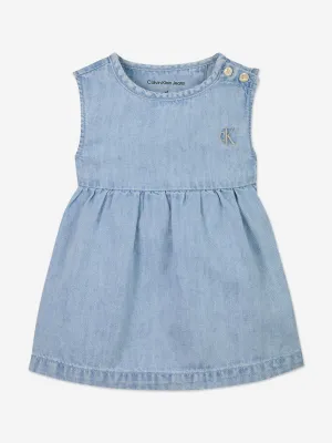 Baby Girls Lightweight Denim Dress in Blue