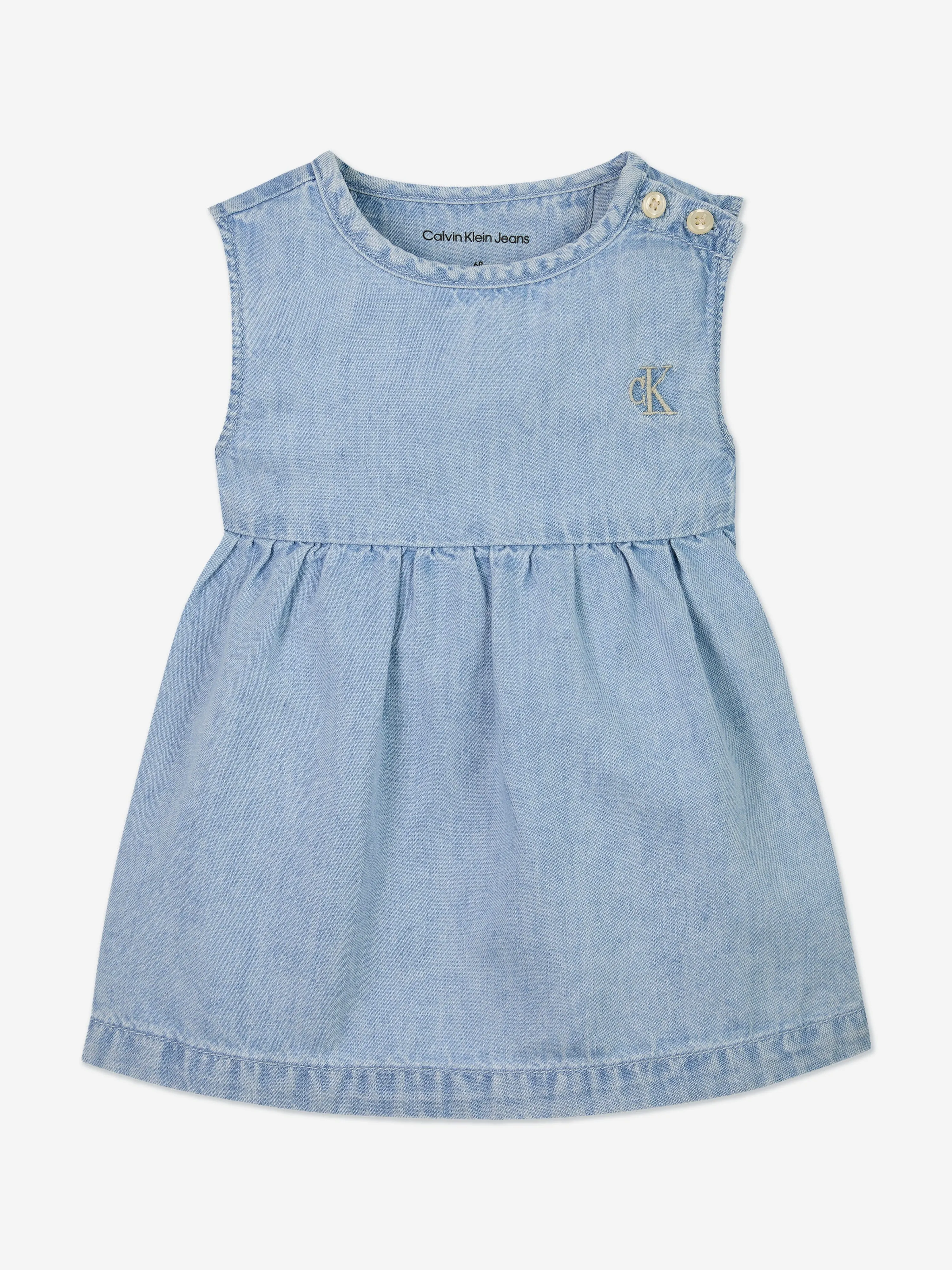 Baby Girls Lightweight Denim Dress in Blue