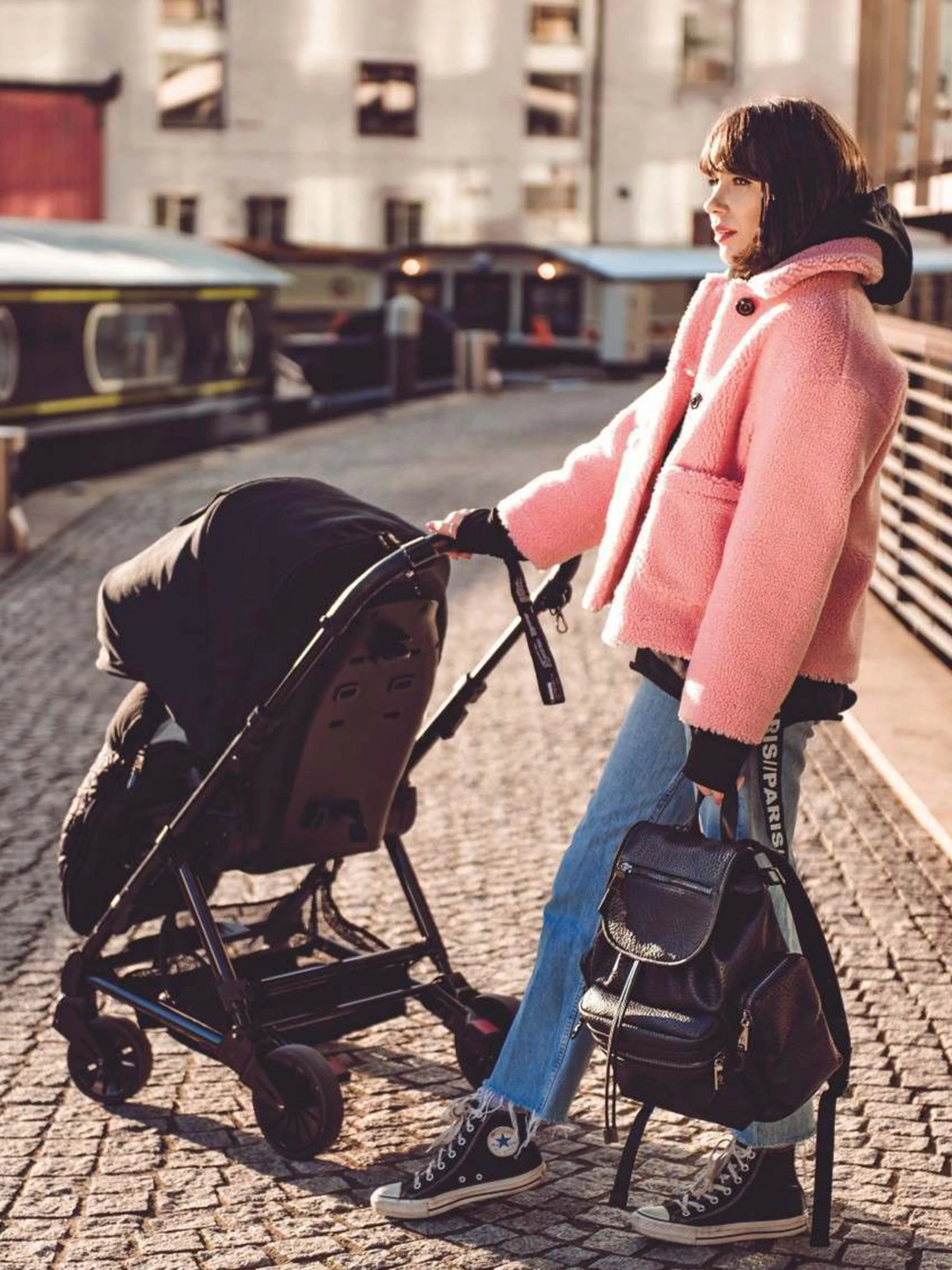 Baby Kaspar Changing Knapsack in Black (34cm)