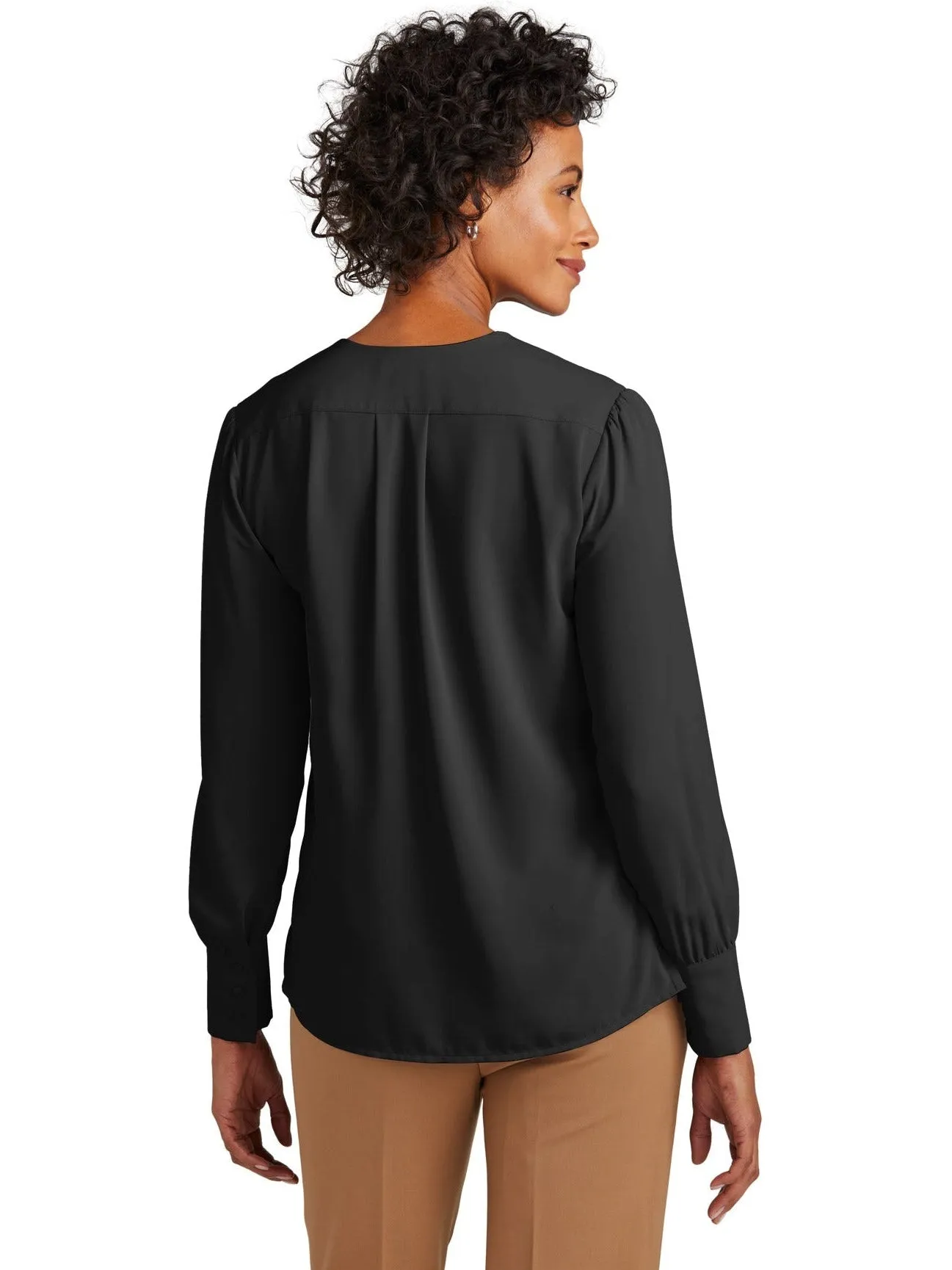 Brooks Brothers Ladies Open-Neck Satin Blouse