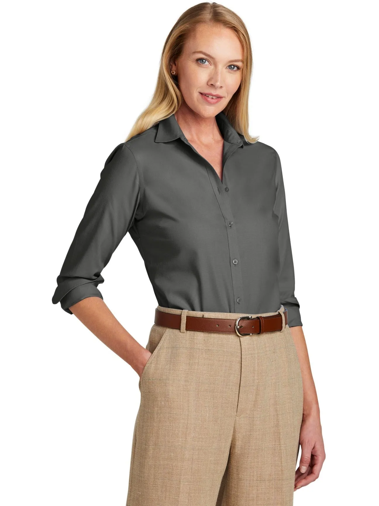 Brooks Brothers Ladies Wrinkle-Free Stretch Nailhead Shirt