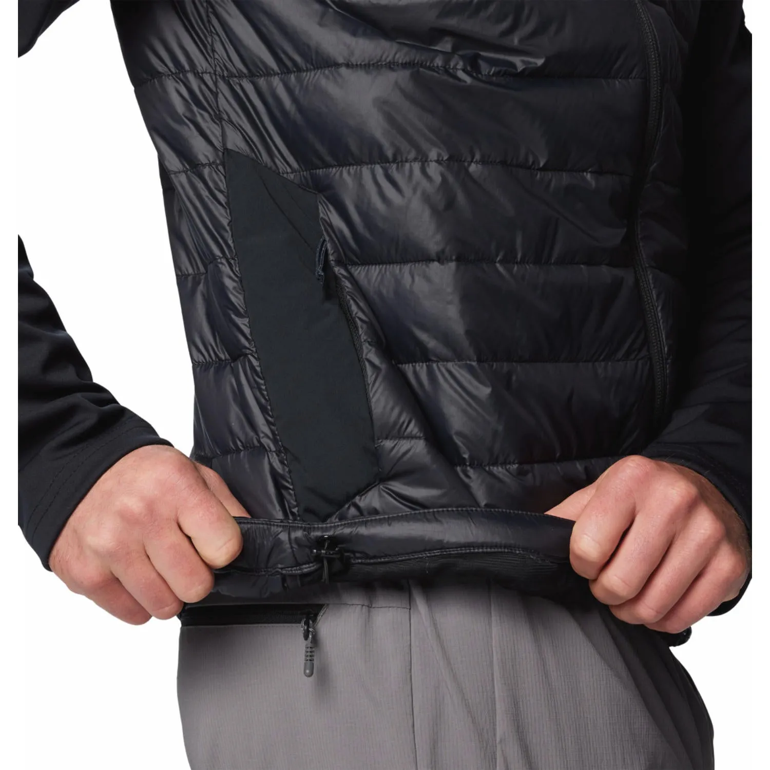 Columbia Men Black Omni-Shield Tech Hybrid Softshell Jacket