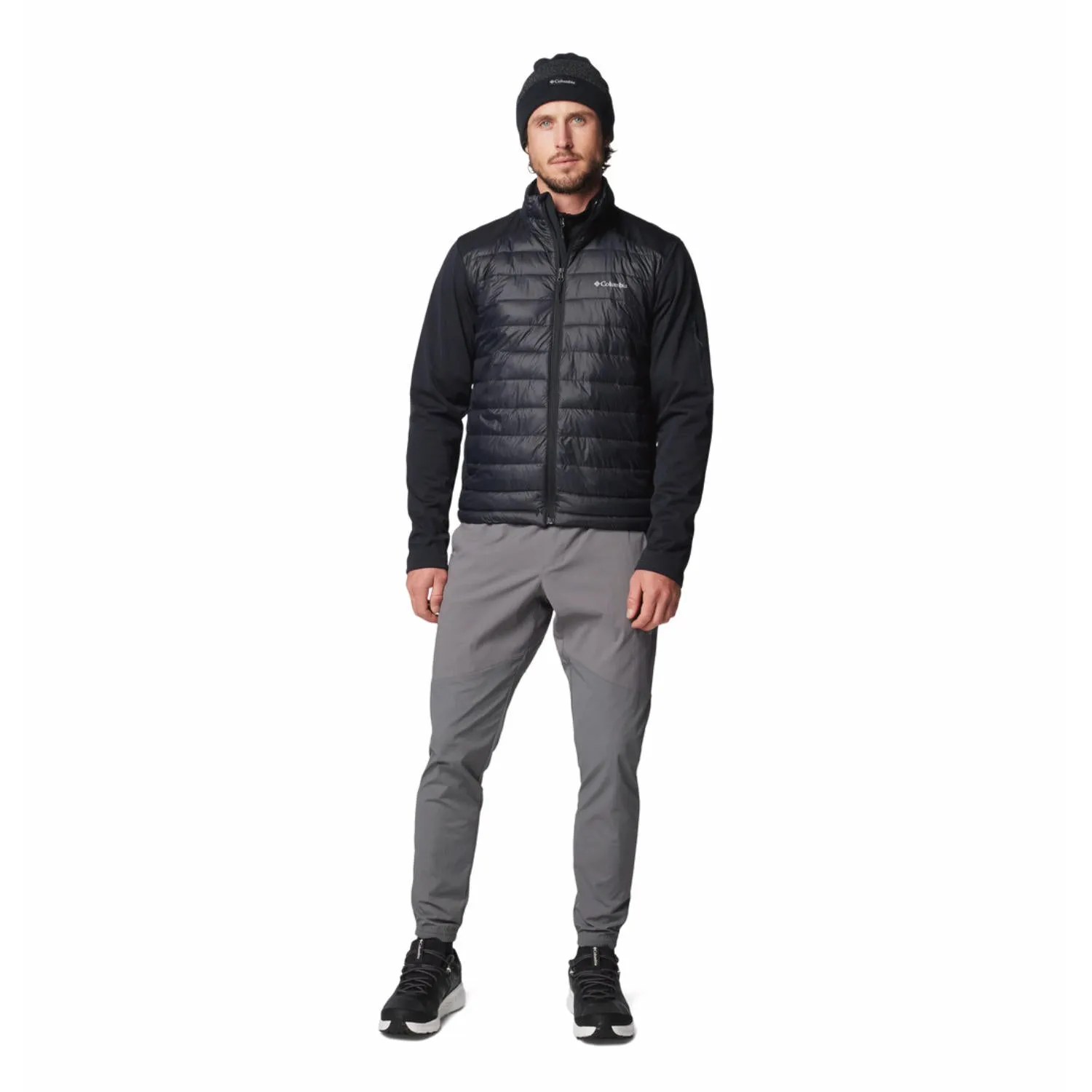 Columbia Men Black Omni-Shield Tech Hybrid Softshell Jacket