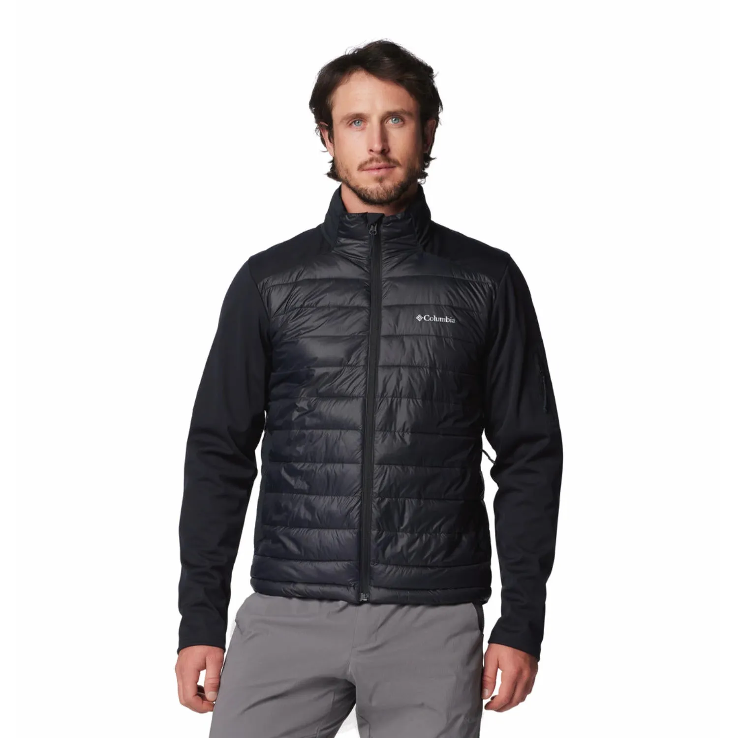 Columbia Men Black Omni-Shield Tech Hybrid Softshell Jacket