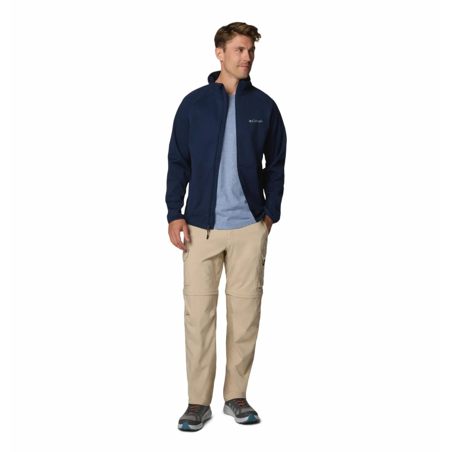 Columbia Men Blue Omni-Heat Infinity Canyon Meadows II Softshell Jacket