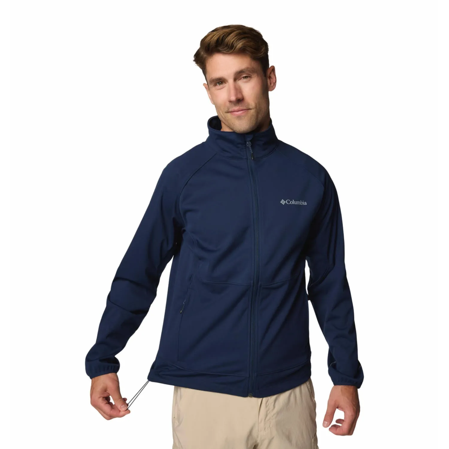 Columbia Men Blue Omni-Heat Infinity Canyon Meadows II Softshell Jacket