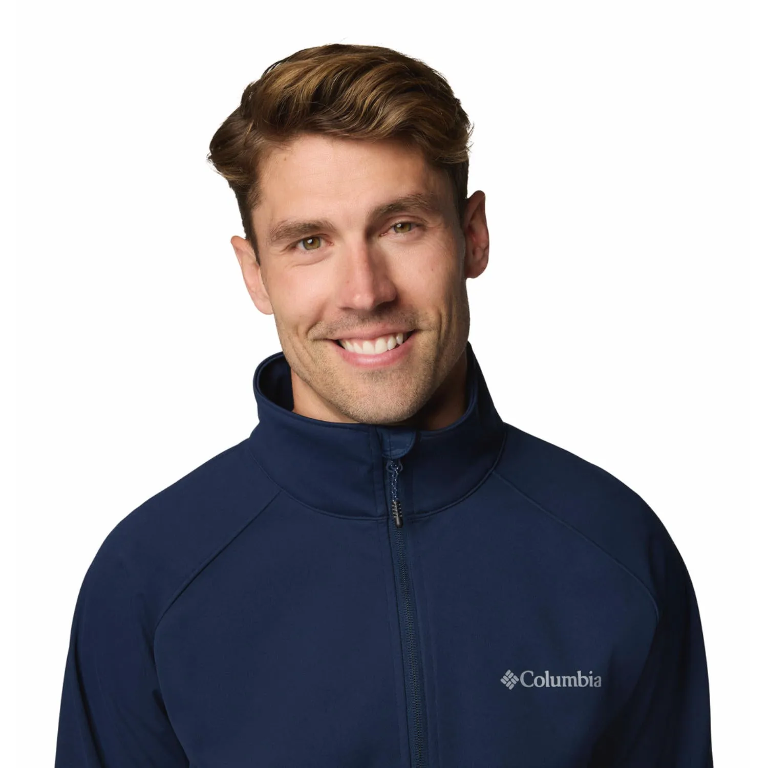 Columbia Men Blue Omni-Heat Infinity Canyon Meadows II Softshell Jacket