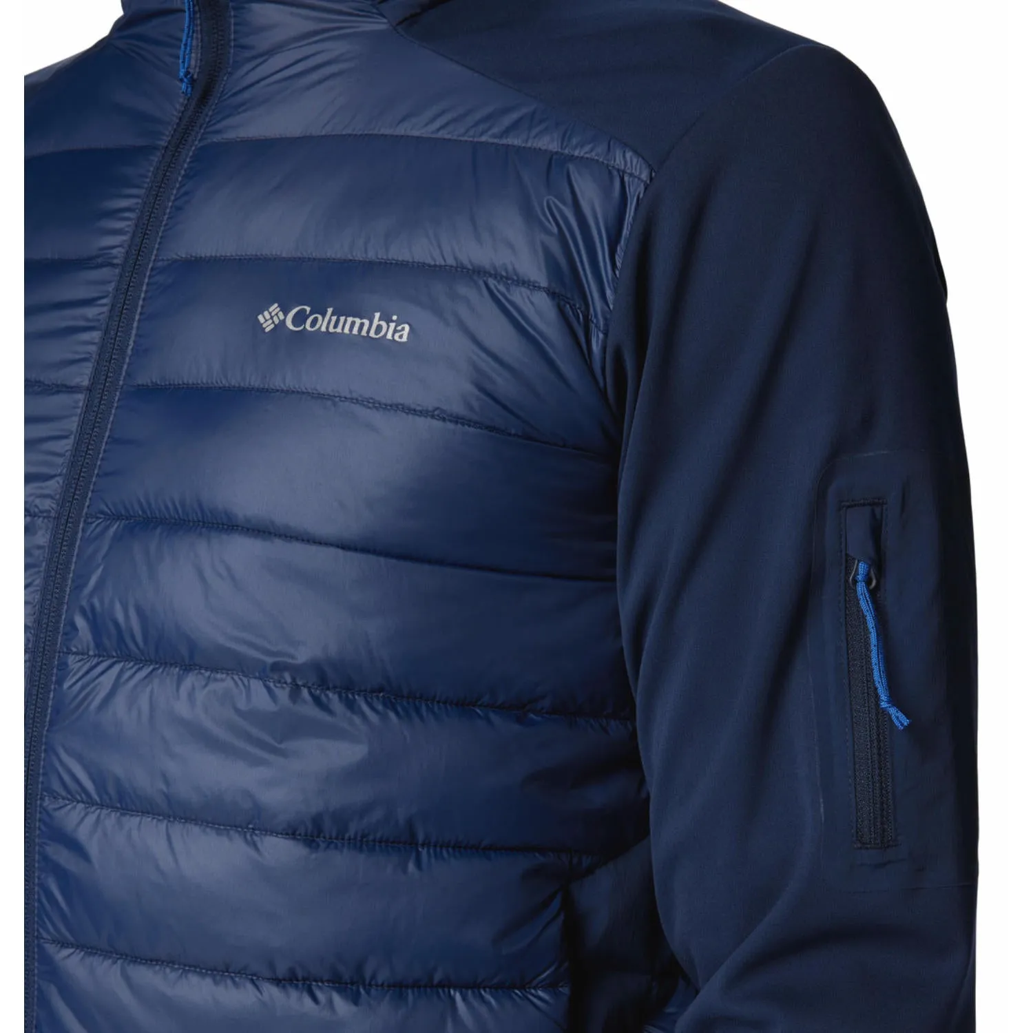 Columbia Men Blue Omni-Shield Tech Hybrid Softshell Jacket
