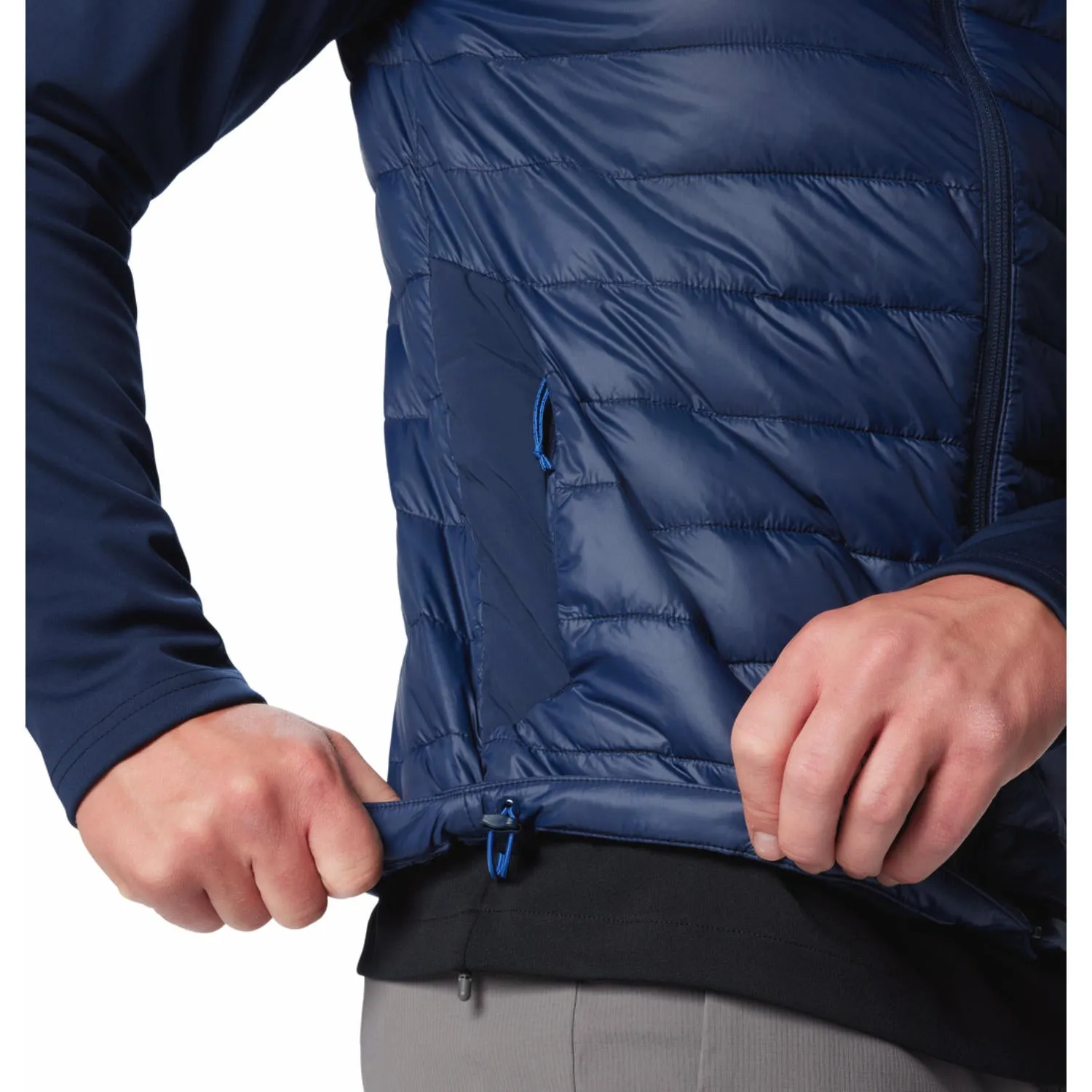 Columbia Men Blue Omni-Shield Tech Hybrid Softshell Jacket