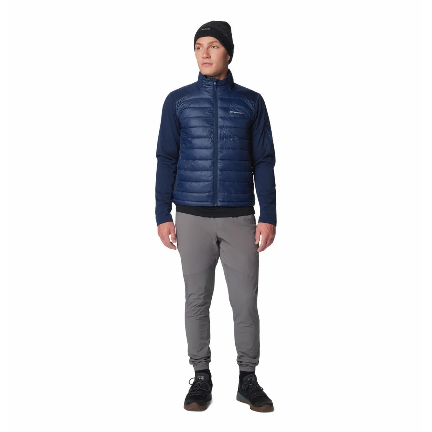 Columbia Men Blue Omni-Shield Tech Hybrid Softshell Jacket