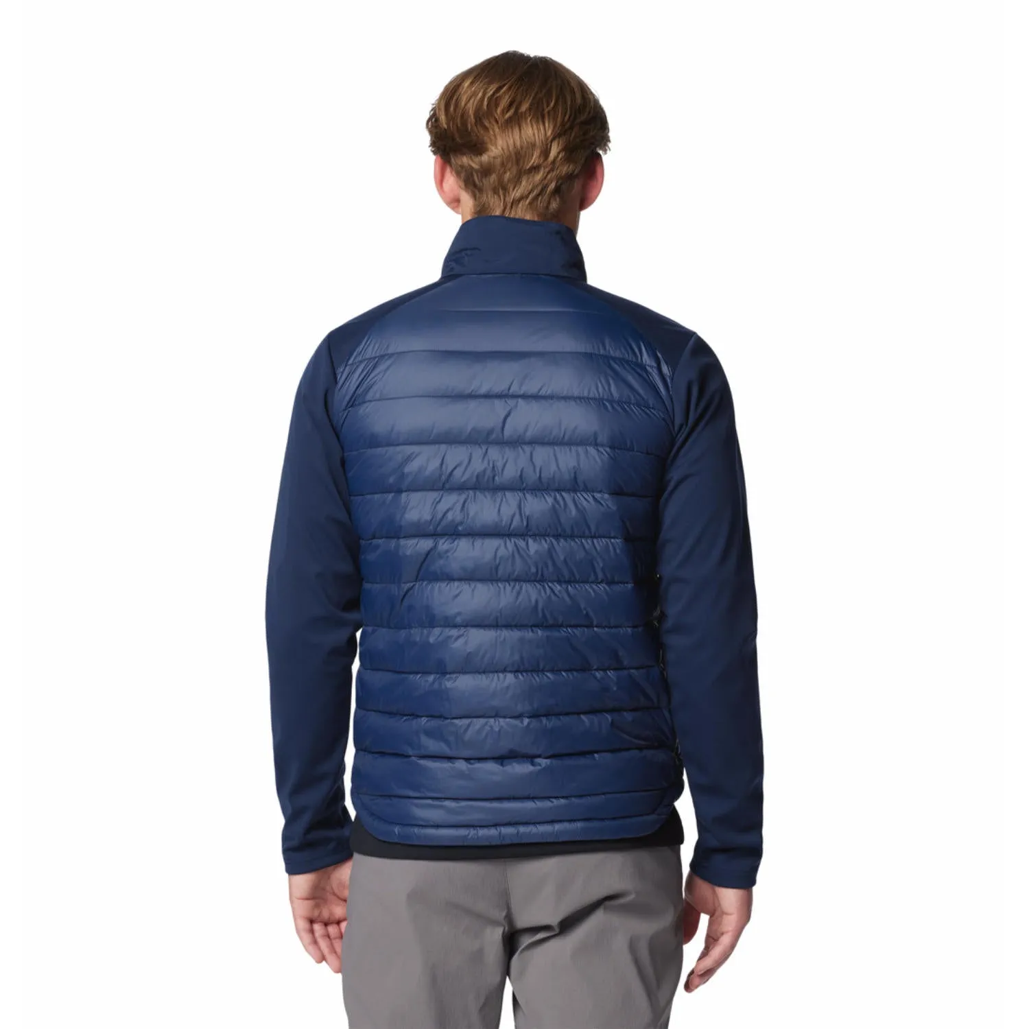 Columbia Men Blue Omni-Shield Tech Hybrid Softshell Jacket