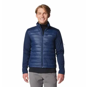 Columbia Men Blue Omni-Shield Tech Hybrid Softshell Jacket