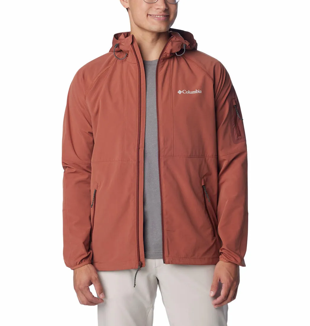 Columbia Men Brown Omni-Shield Tall Heights Hooded Softshell Jacket