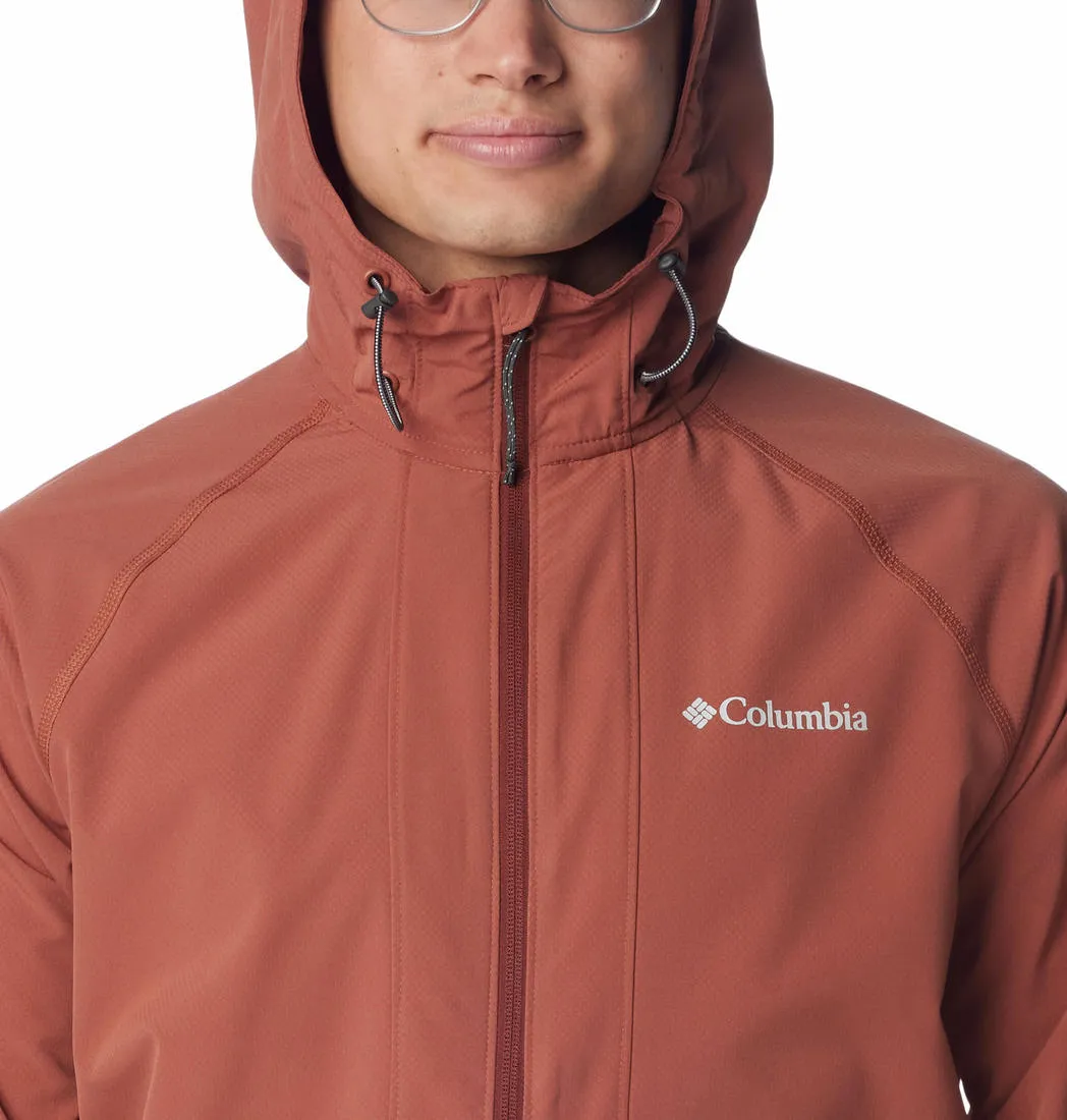 Columbia Men Brown Omni-Shield Tall Heights Hooded Softshell Jacket