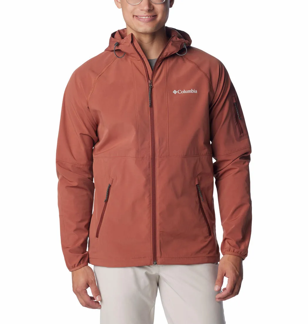 Columbia Men Brown Omni-Shield Tall Heights Hooded Softshell Jacket