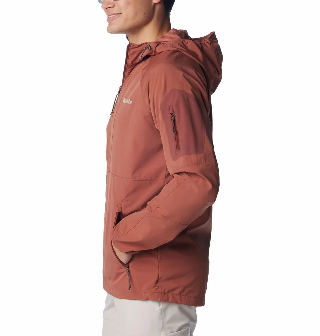 Columbia Men Brown Omni-Shield Tall Heights Hooded Softshell Jacket