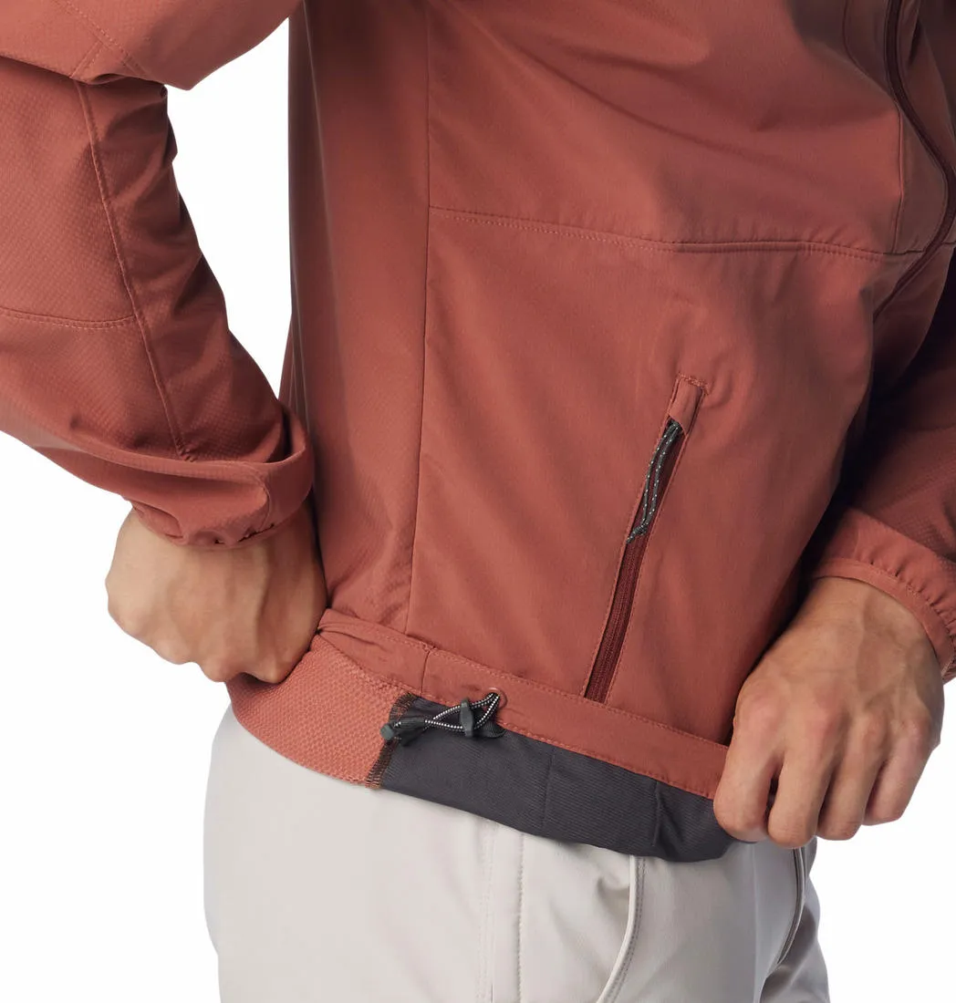 Columbia Men Brown Omni-Shield Tall Heights Hooded Softshell Jacket