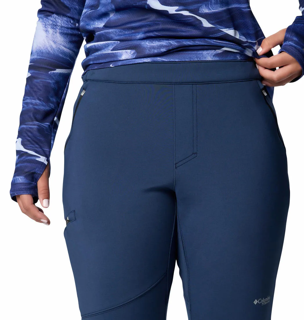 Columbia Women Navy Blue Omni-Shield Vast Canyon High-Rise Softshell Pant