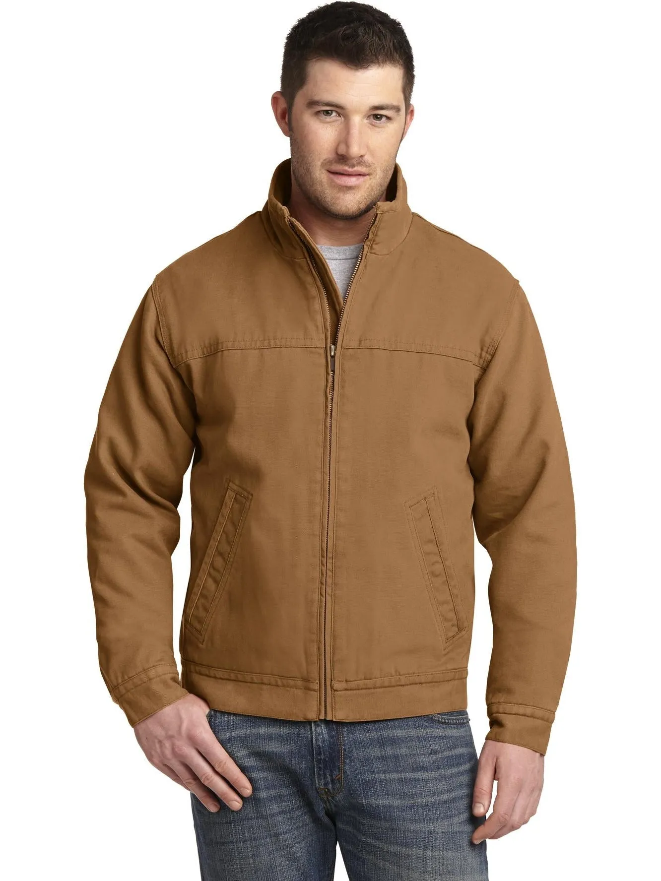 CornerStoneWashed Duck Cloth Flannel-Lined Work Jacket