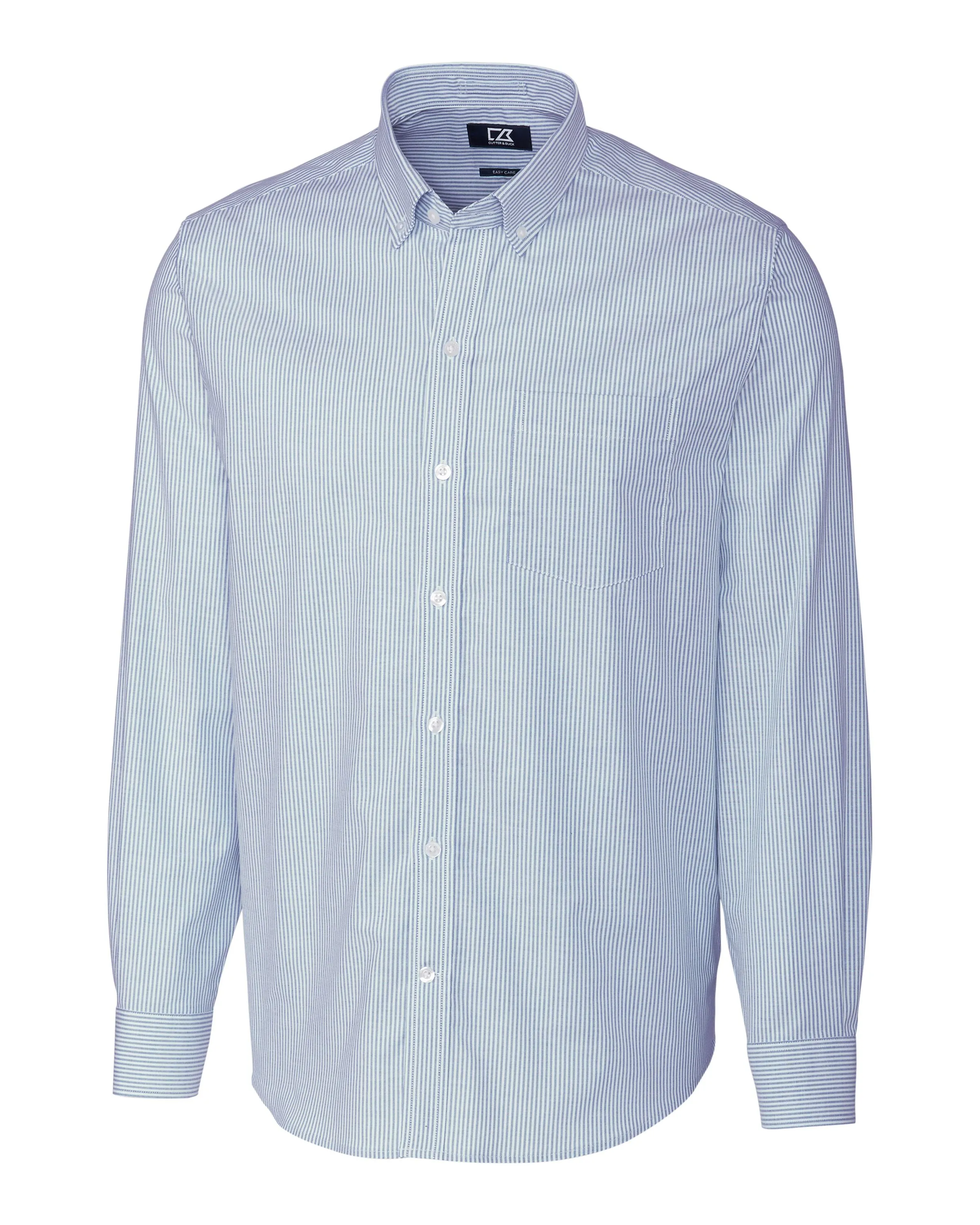 Cutter & Buck Tall Stretch Oxford Stripe Long Sleeve Dress Shirt