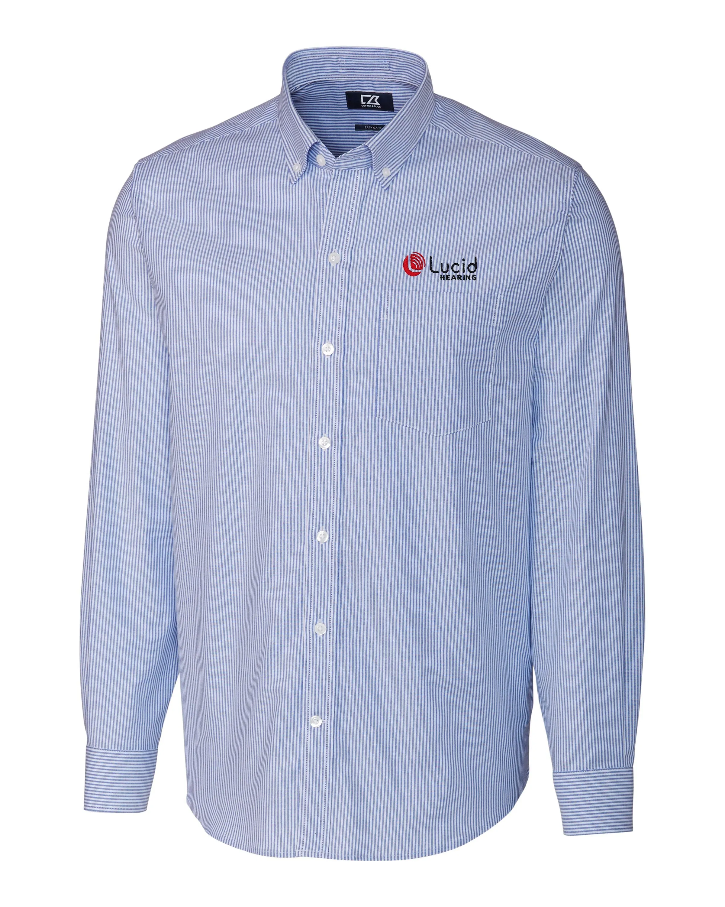 Cutter & Buck Tall Stretch Oxford Stripe Long Sleeve Dress Shirt