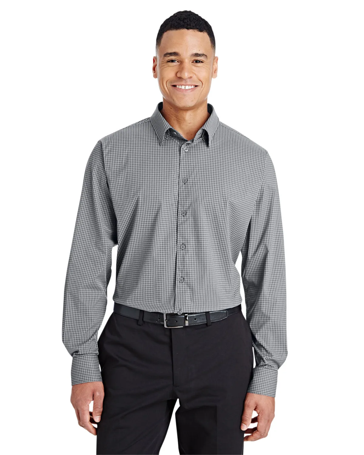 Devon & Jones CrownLux Performance Tonal Mini Check Shirt