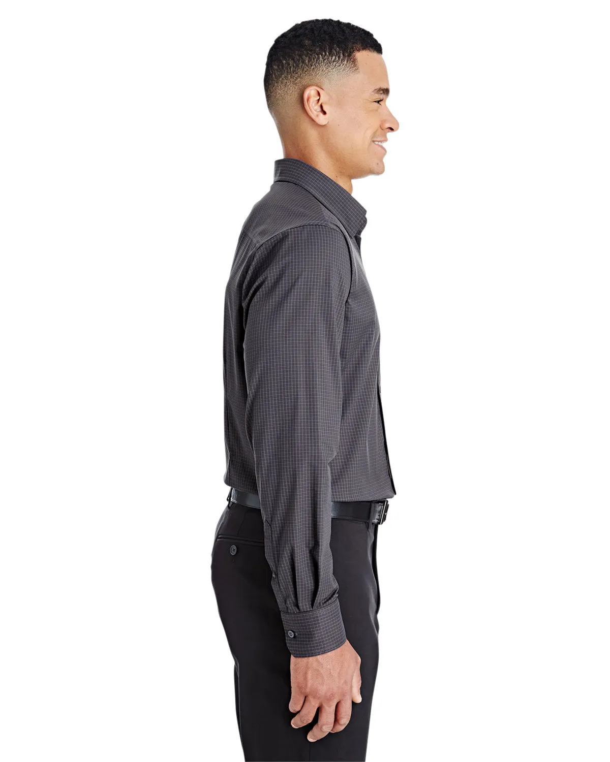 Devon & Jones CrownLux Performance Tonal Mini Check Shirt