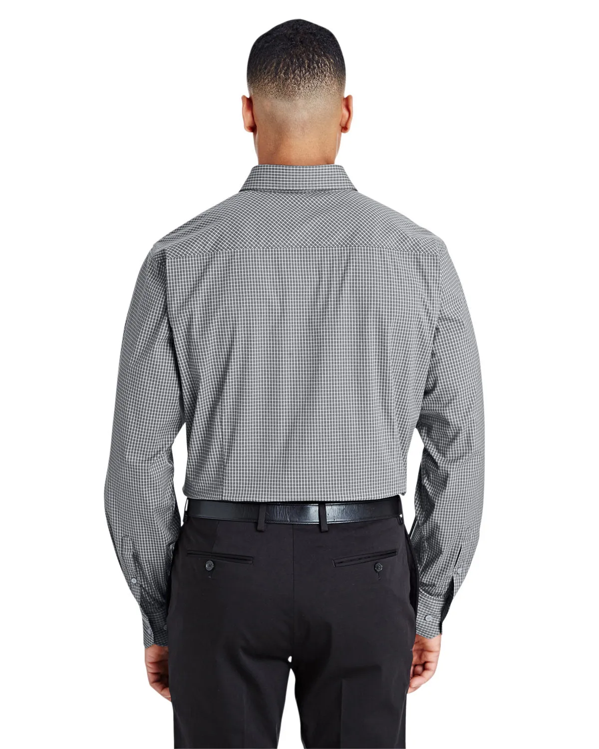 Devon & Jones CrownLux Performance Tonal Mini Check Shirt