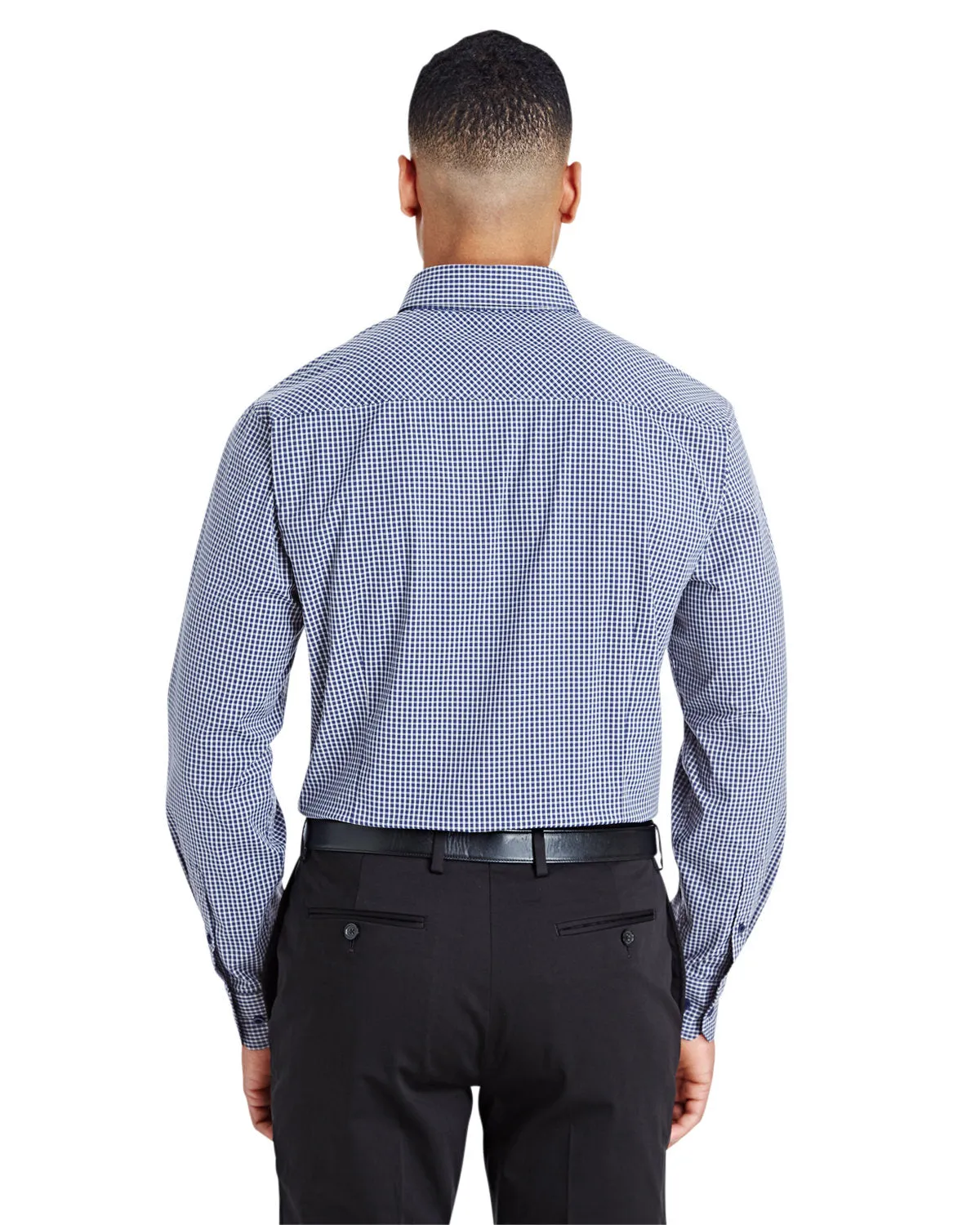 Devon & Jones CrownLux Performance Tonal Mini Check Shirt