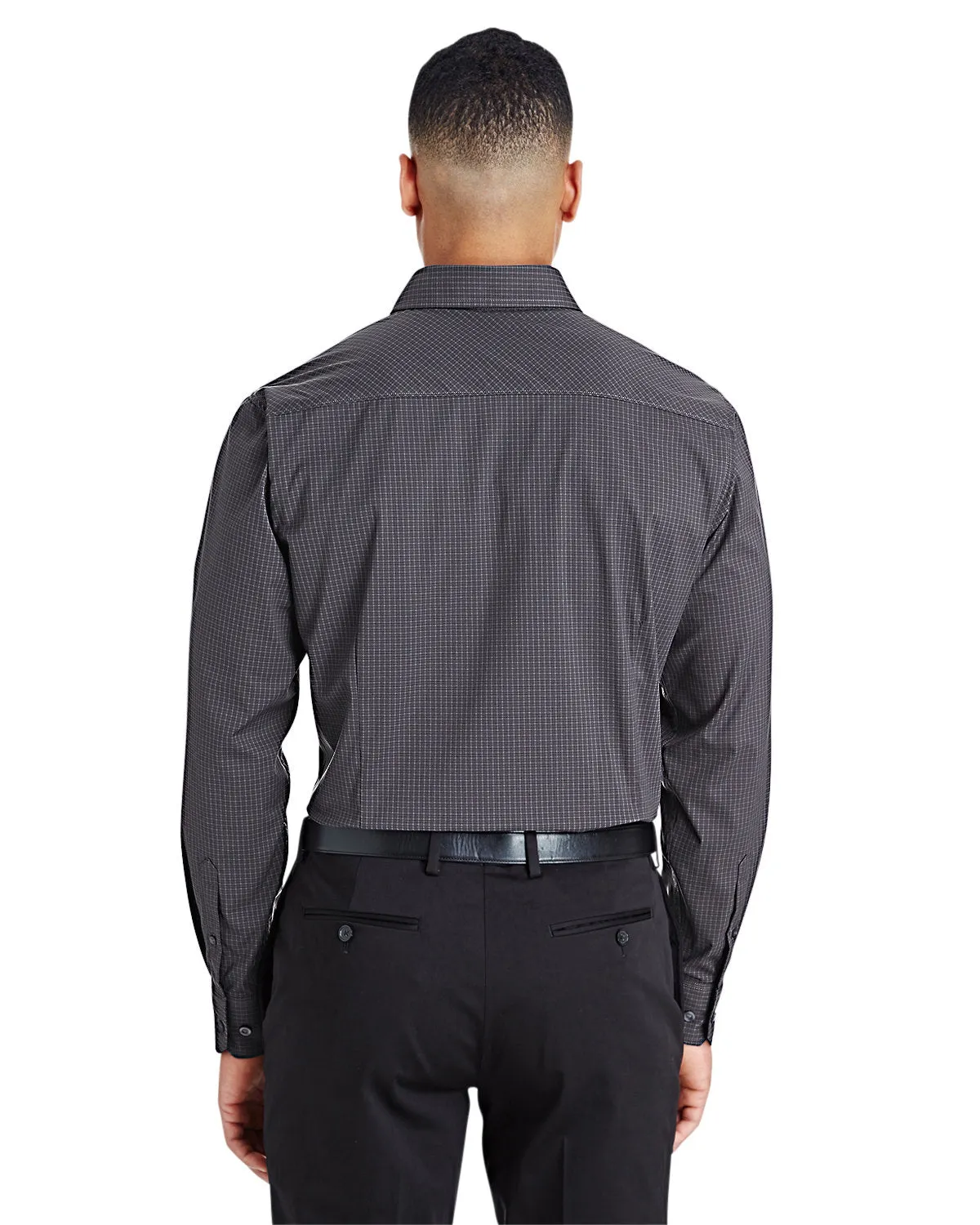 Devon & Jones CrownLux Performance Tonal Mini Check Shirt