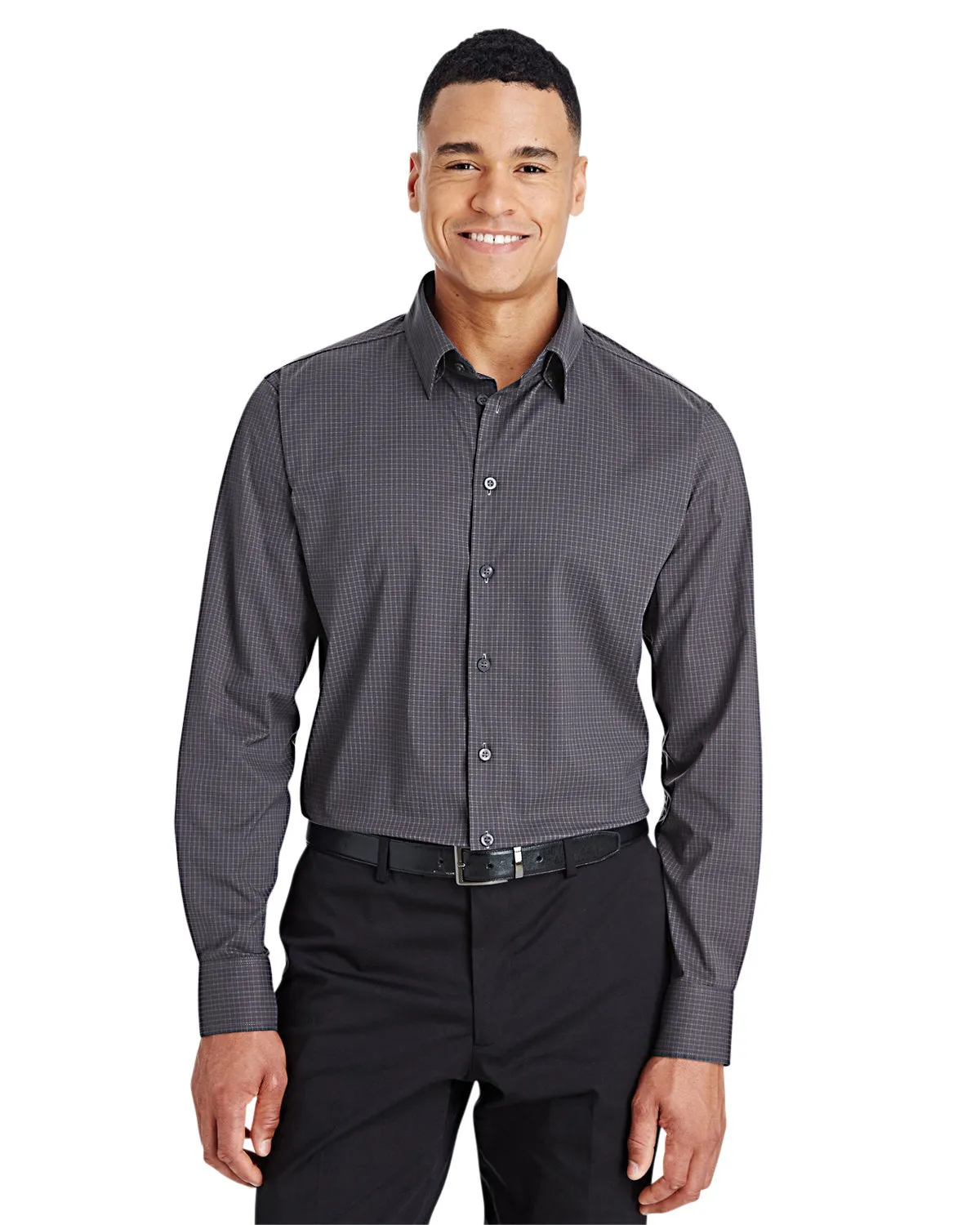Devon & Jones CrownLux Performance Tonal Mini Check Shirt