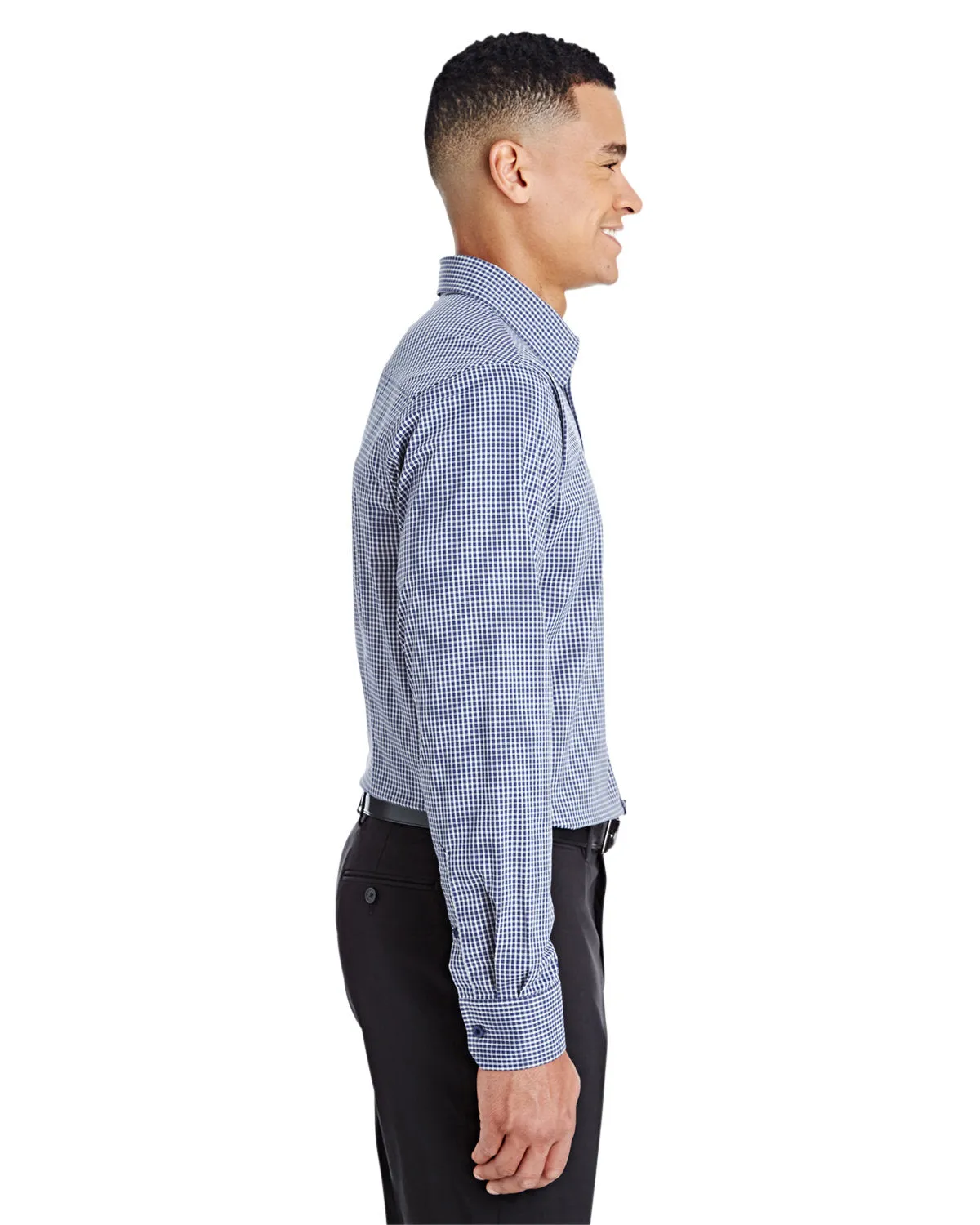 Devon & Jones CrownLux Performance Tonal Mini Check Shirt