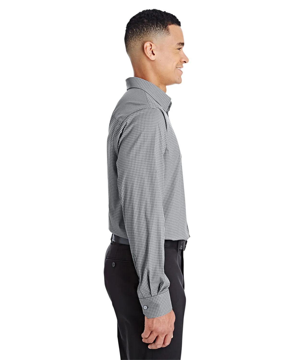 Devon & Jones CrownLux Performance Tonal Mini Check Shirt