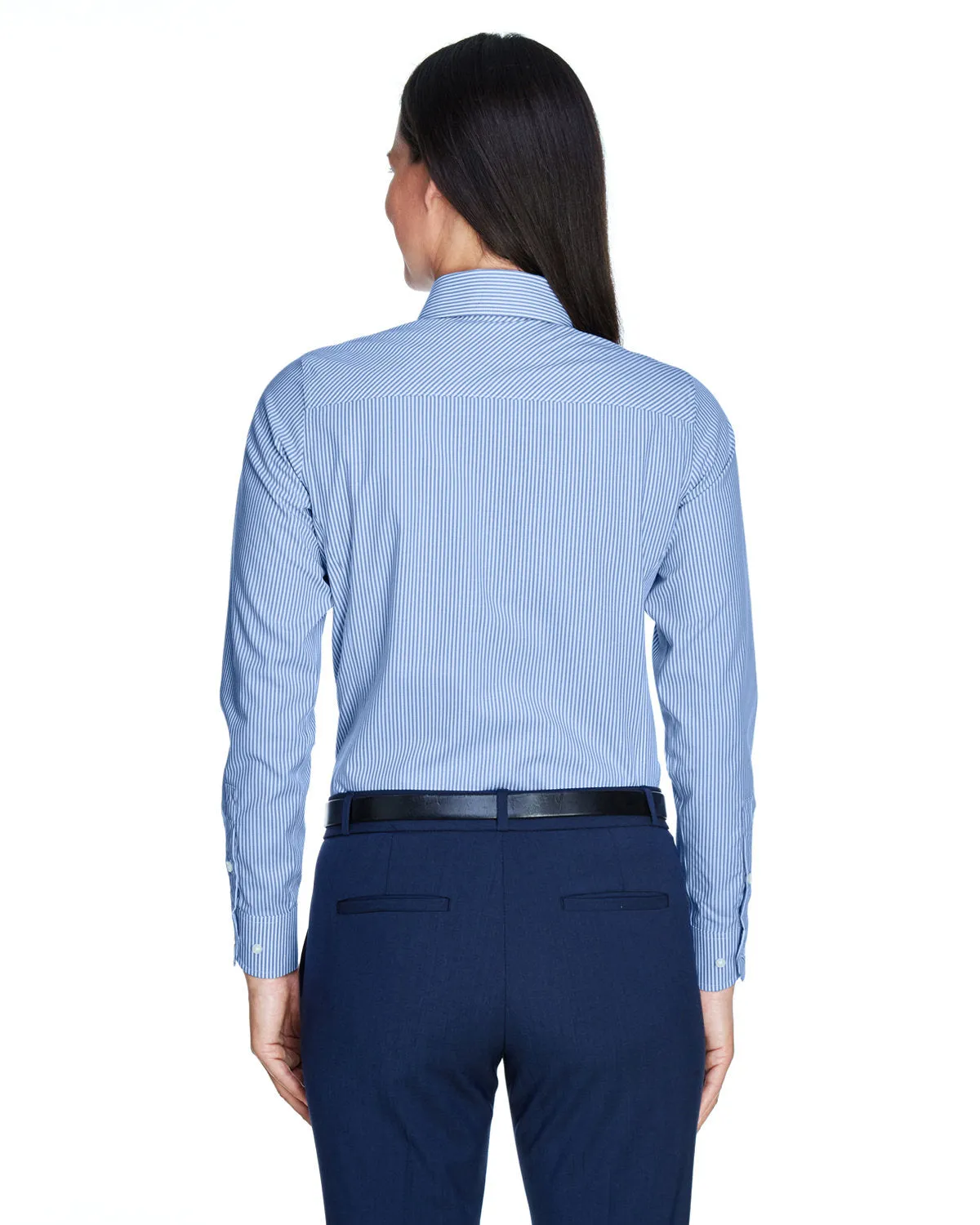 Devon & Jones Ladies Crown Woven Banker Stripe