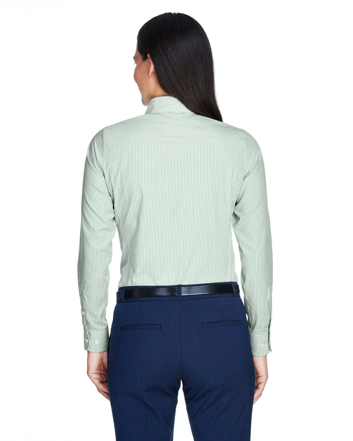 Devon & Jones Ladies Crown Woven Banker Stripe