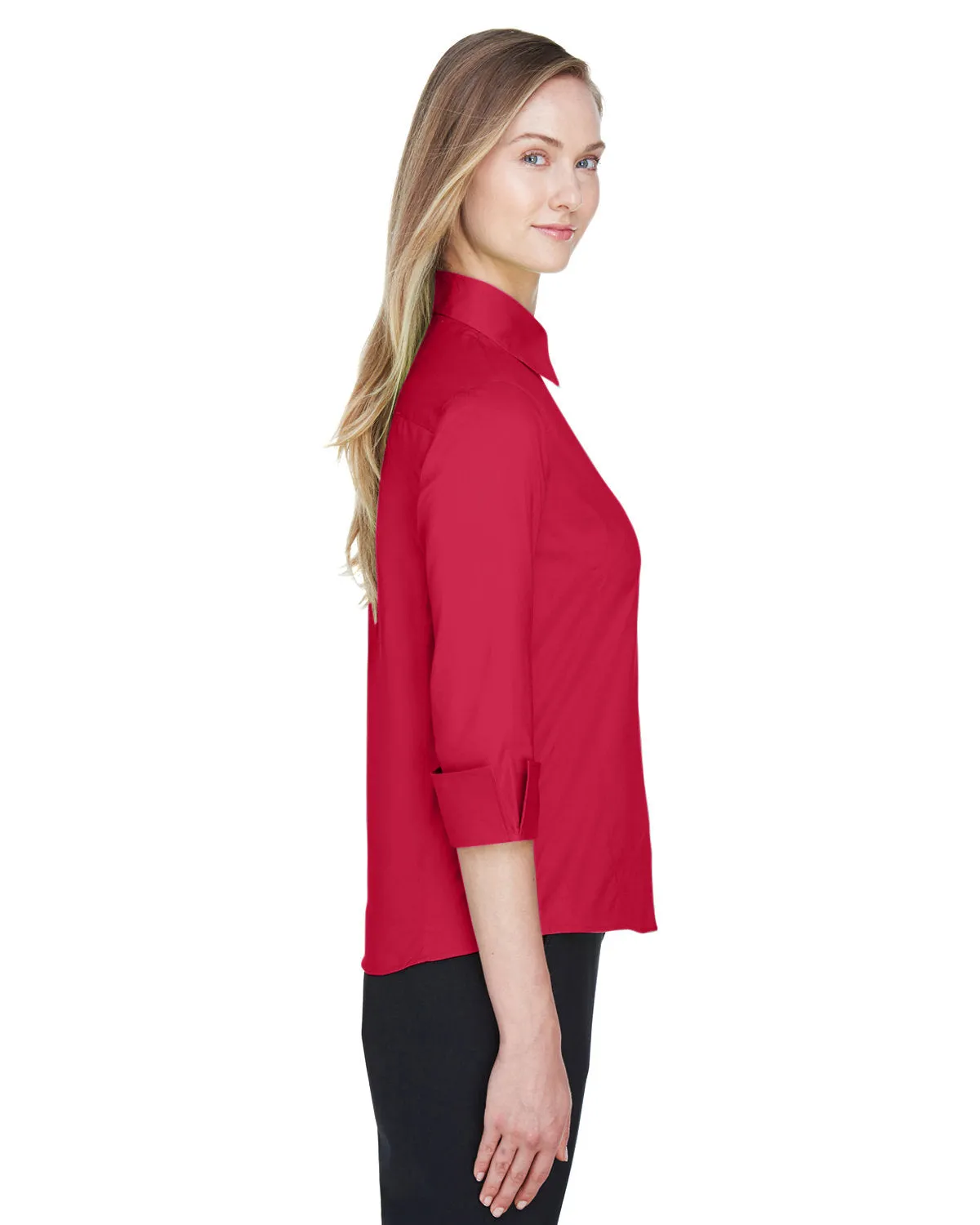 Devon & Jones Ladies Perfect Fit 3/4-Sleeve Stretch Poplin Blouse
