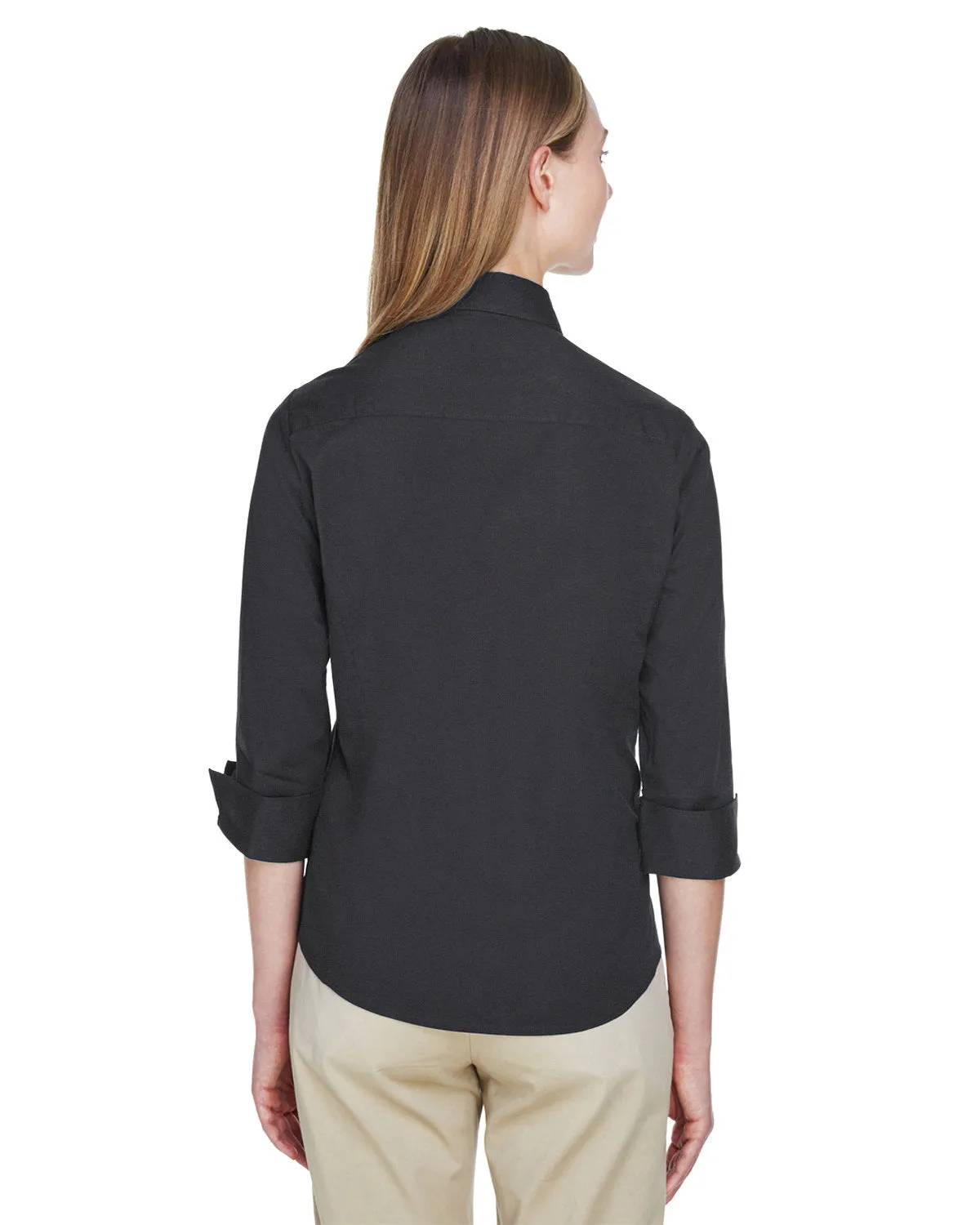 Devon & Jones Ladies Perfect Fit 3/4-Sleeve Stretch Poplin Blouse
