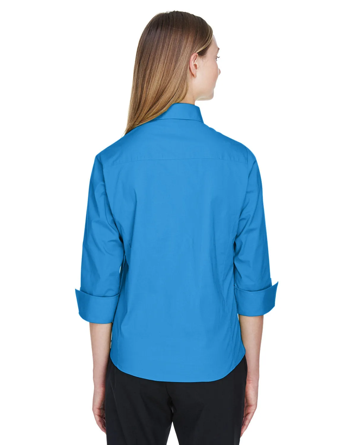 Devon & Jones Ladies Perfect Fit 3/4-Sleeve Stretch Poplin Blouse
