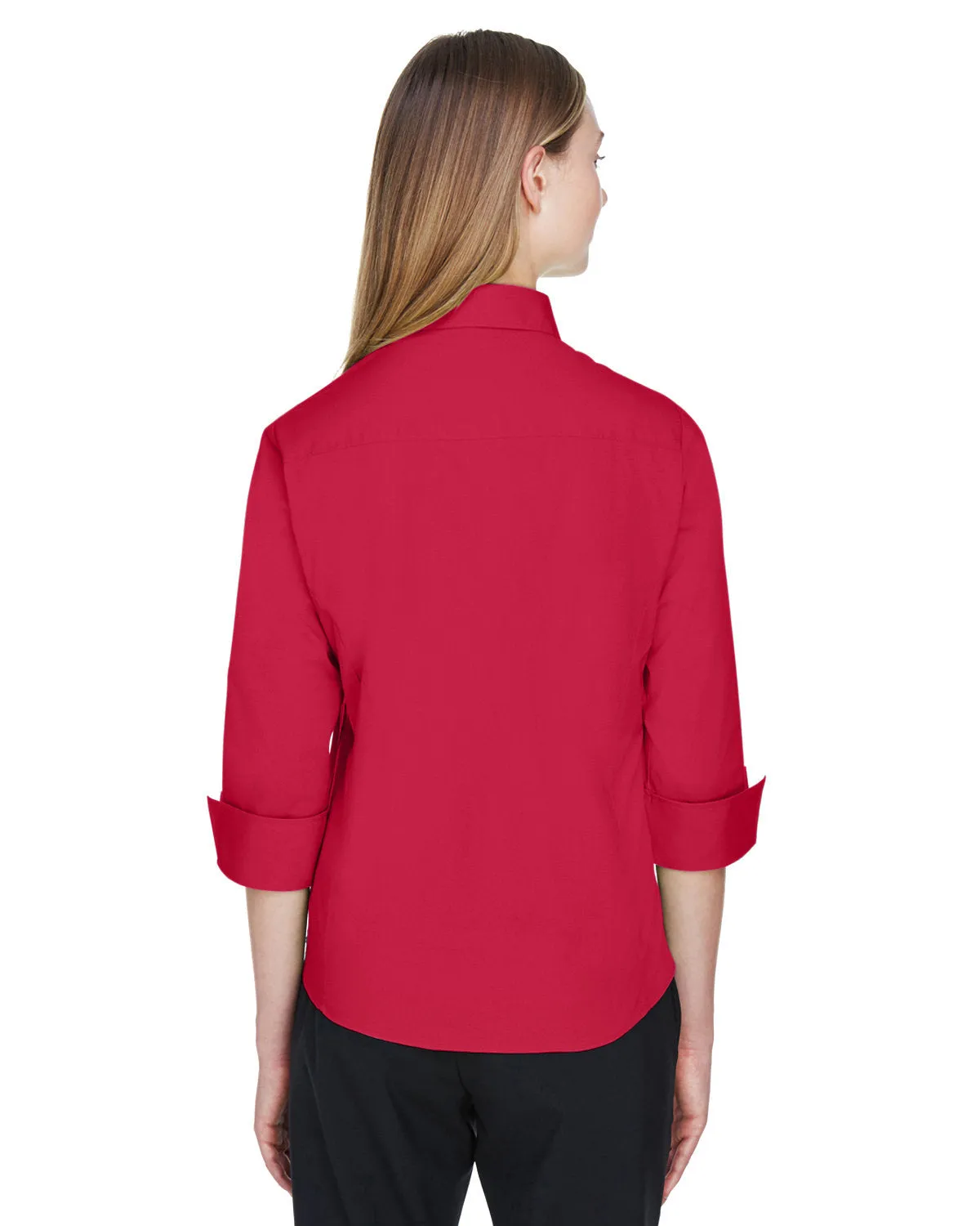 Devon & Jones Ladies Perfect Fit 3/4-Sleeve Stretch Poplin Blouse