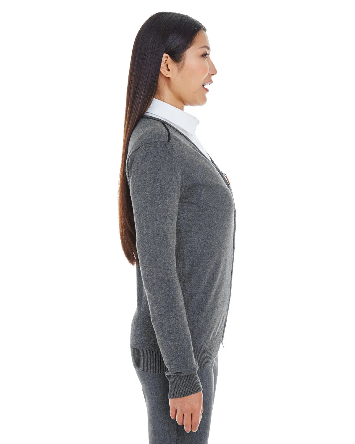 Devon & Jones Manchester Ladies Full-Zip Sweater