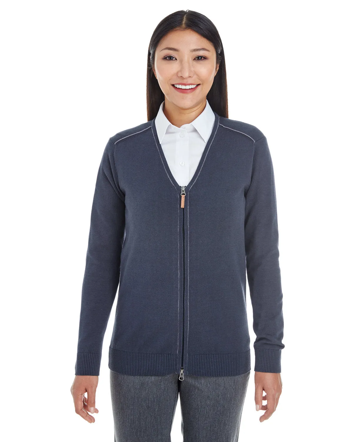 Devon & Jones Manchester Ladies Full-Zip Sweater