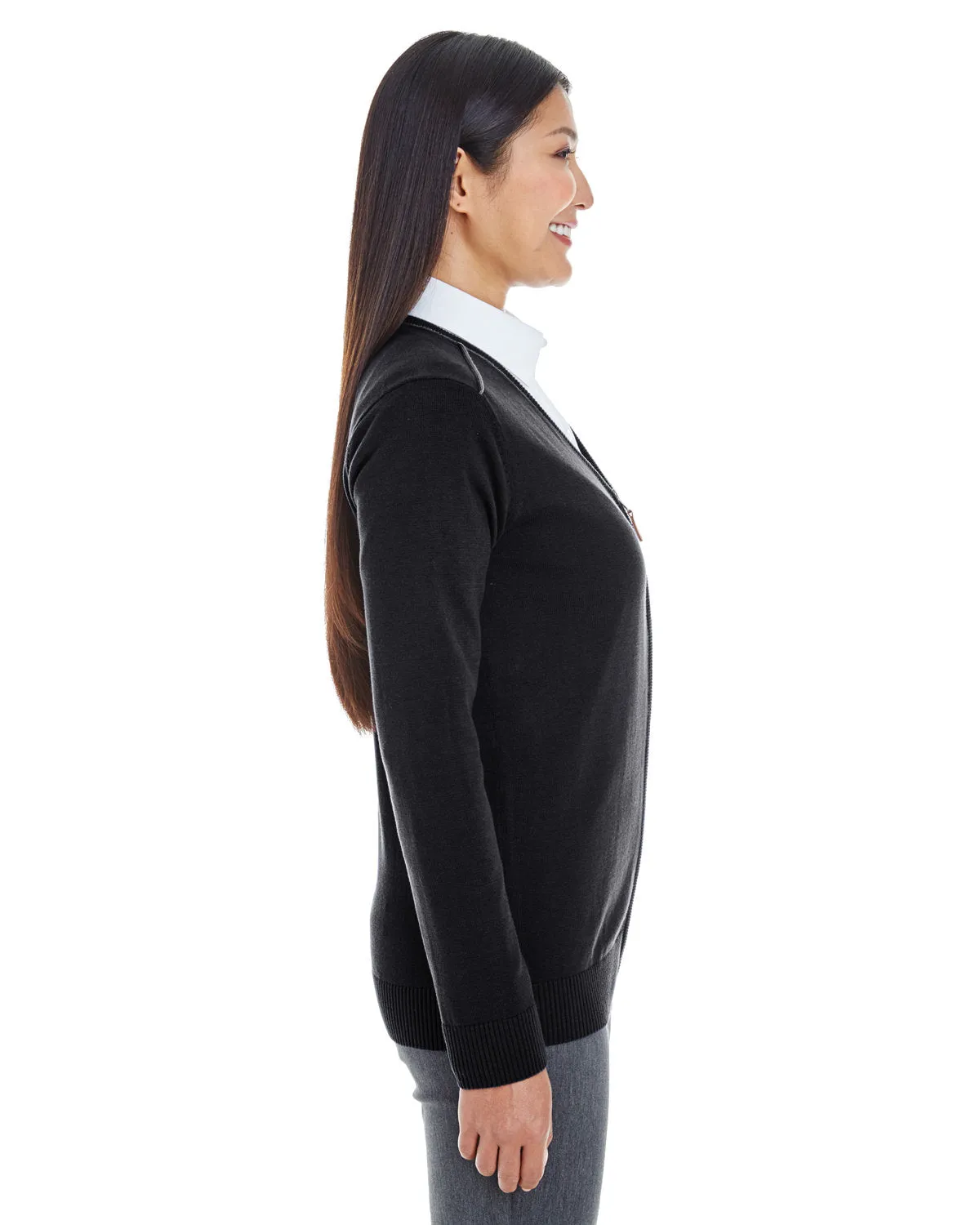 Devon & Jones Manchester Ladies Full-Zip Sweater