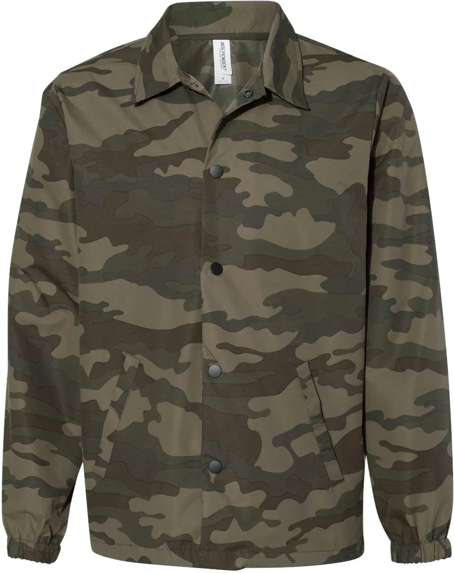 Independent Trading Co. Water-Resistant Windbreaker Coachs Jacket