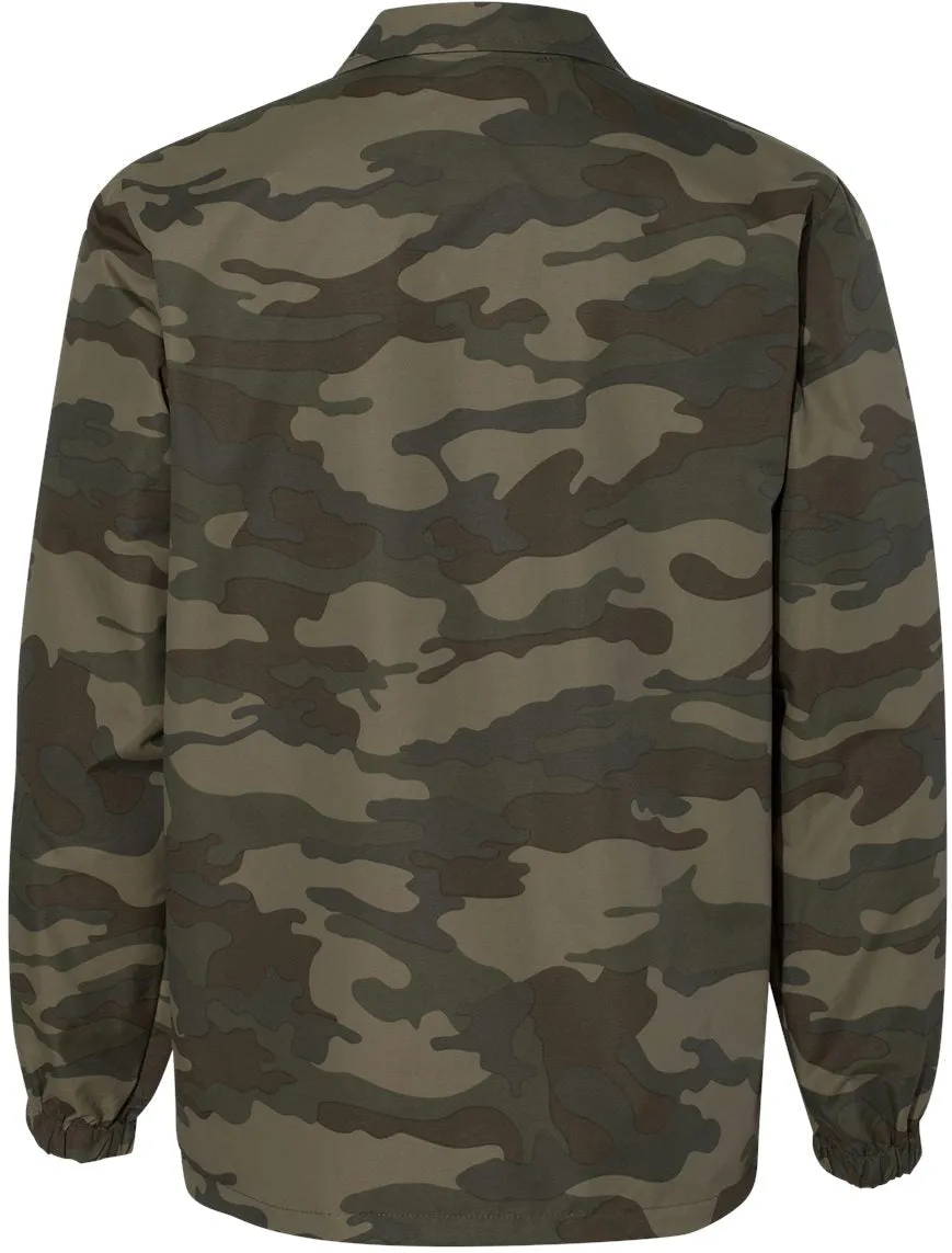 Independent Trading Co. Water-Resistant Windbreaker Coachs Jacket