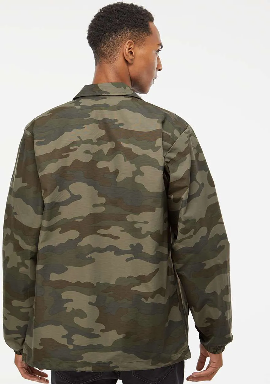 Independent Trading Co. Water-Resistant Windbreaker Coachs Jacket