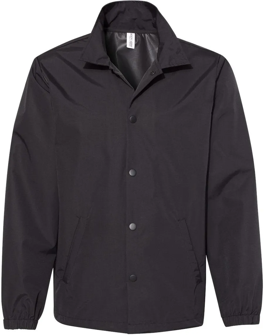 Independent Trading Co. Water-Resistant Windbreaker Coachs Jacket