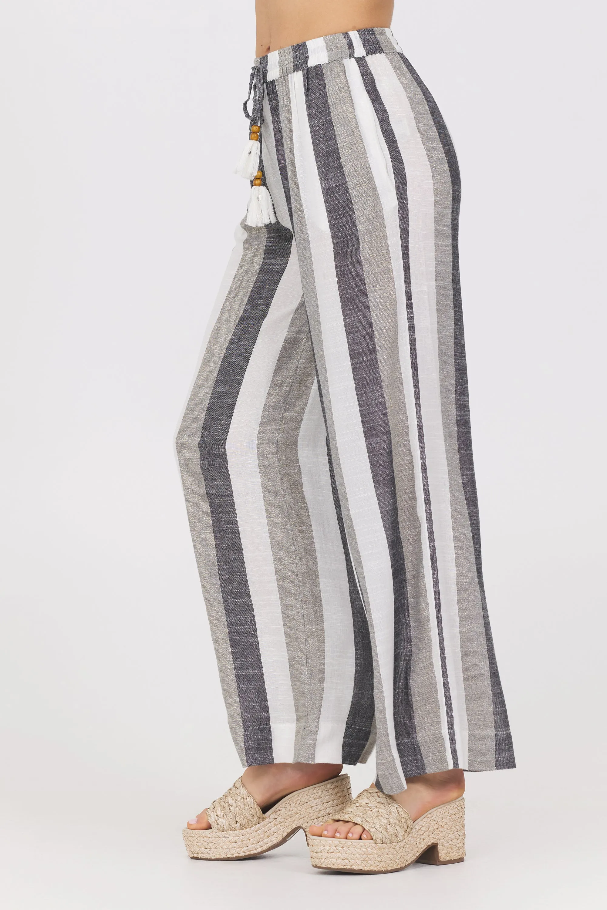 Lightweight Metallic Stripe Pant
