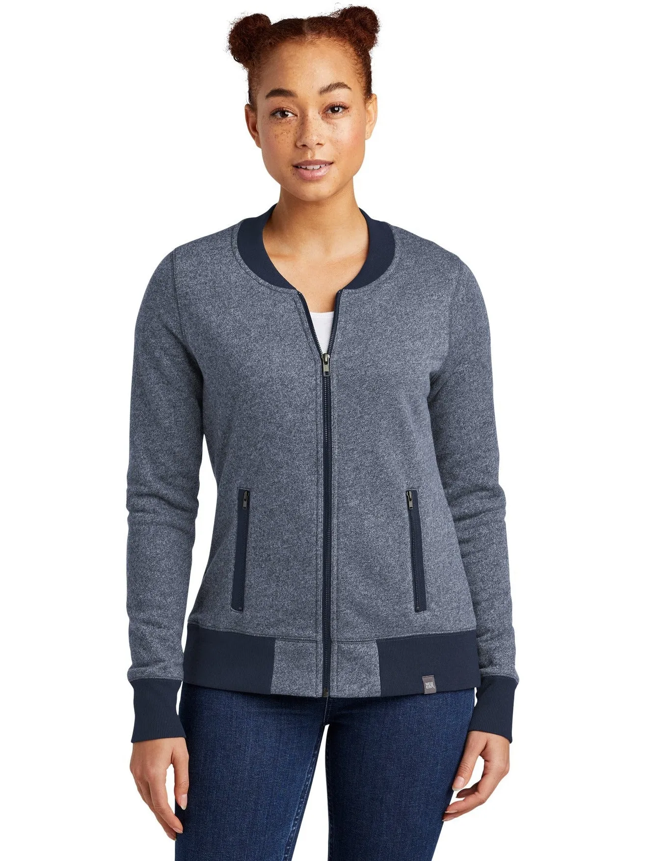 New Era Ladies French Terry Baseball Full-Zip