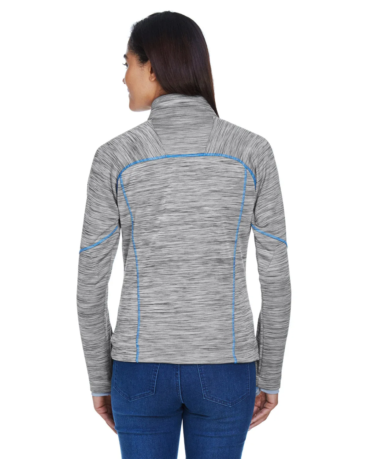 North End Ladies Flux Mlange Bonded Fleece Jacket