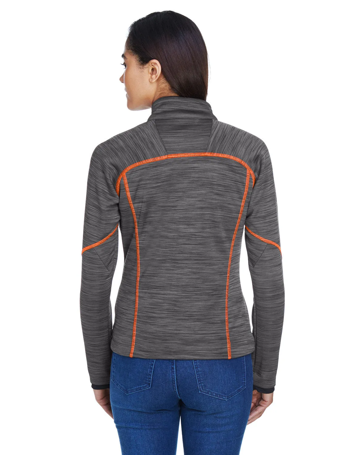 North End Ladies Flux Mlange Bonded Fleece Jacket
